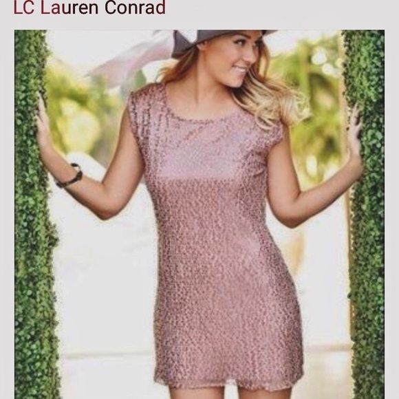 LAUREN CONRAD BLUSH PINK SEQUIN SHEATH MINI DRESS - Picture 15 of 15